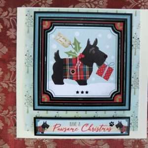 Pawsome Scottie Dog card - flat