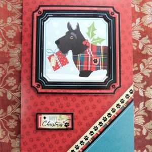 Scottie Dog card - flat