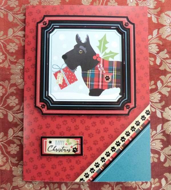 Scottie Dog card - flat