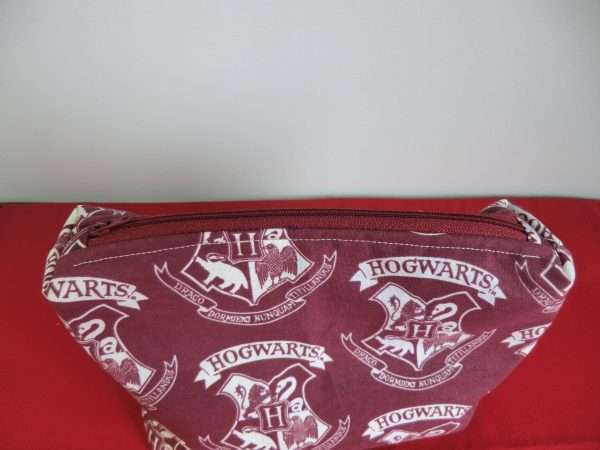 Image showing zip closure on Hogwarts makeup bag