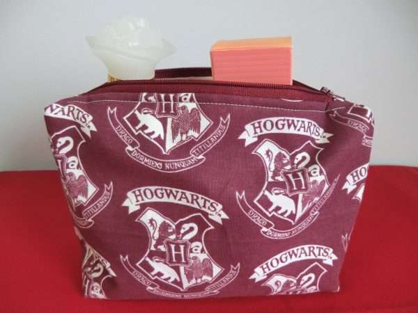 Hogwarts makeup bag with display contents showing