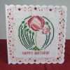 Birthday card with Art Deco flower