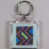 Keyring with zigzag pattern