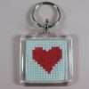 Heart on zigzag keyring