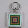 Square design keyring