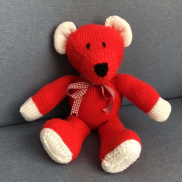 Knitted teddy bear