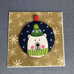 polar bear card flat