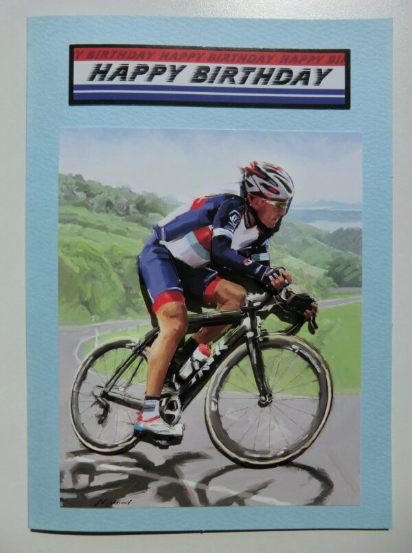 Cyclist card flat