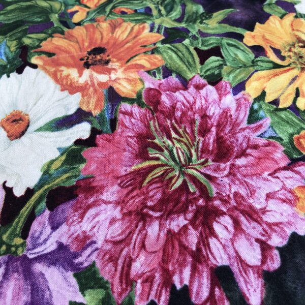 Dahlia cushion cover closeup