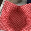 Pink squares bowl cover