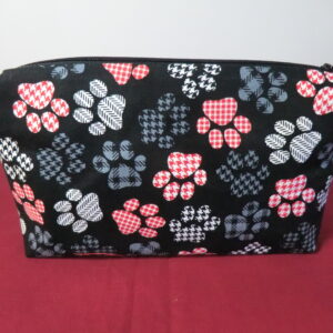 black side of paw print bag