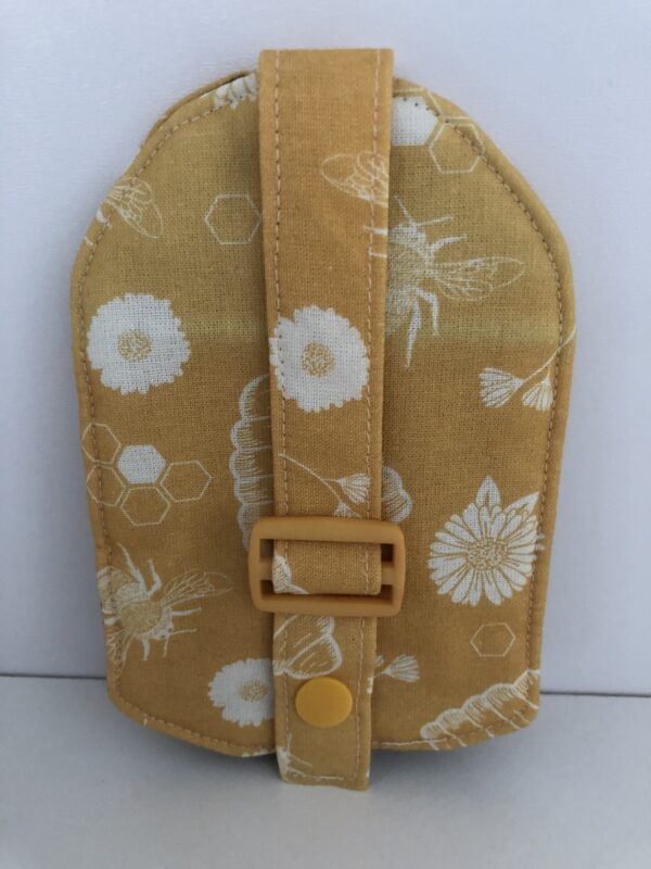 key holder in bumble bee fabric