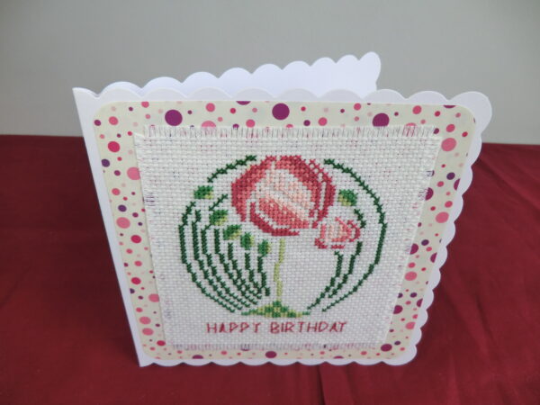 art deco flower card standing