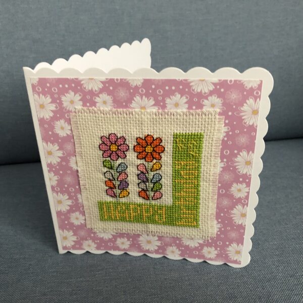 birthday flowers card standing