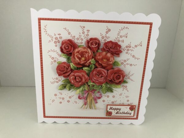 decoupage bouquet of red roses