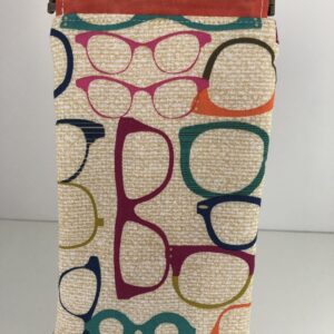 glasses case with glasses on the fabric