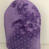 back view of purple floral key holder