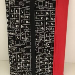 back of notebook showing closing elastic strap