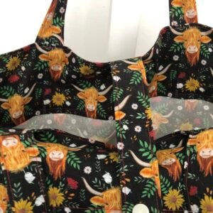 Inside view of Highland cow folding bag